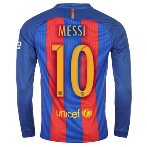 Lionel Messi Home Ls Soccer Jersey 1617 Barcelona 10 Lionel Messi