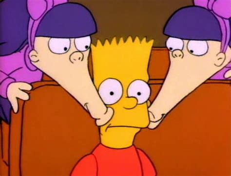 Bart Kissed By Twins The Simpsons Know Your Meme