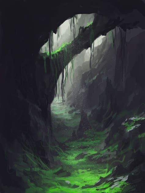 First Speed Painting Cave Nathanael M On Artstation At