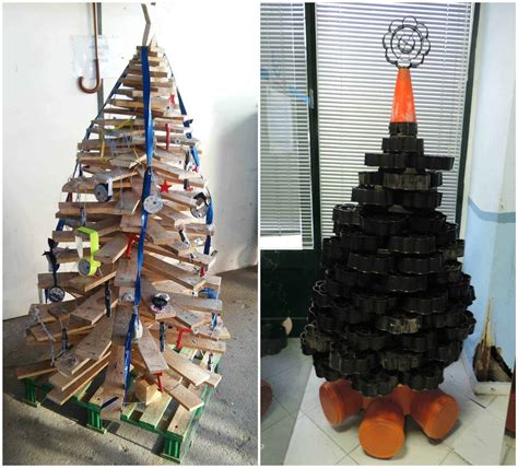 Christmas Trees Made with Recycled Materials • Recyclart