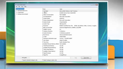 How To View System Information In Windows Vista Youtube