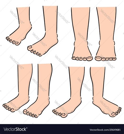 set cartoon leg royalty free vector image vectorstock