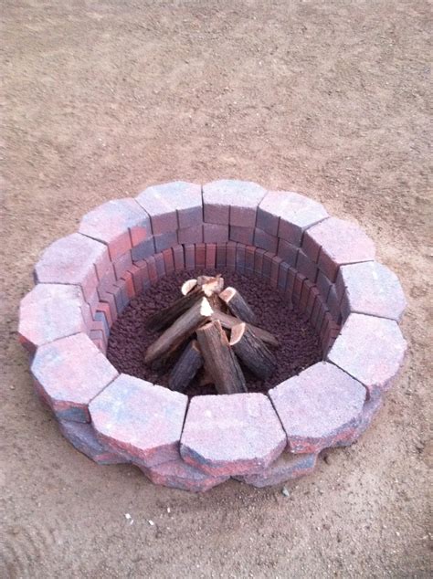 There are a few common sizes. Homemade fire pit: lay out retaining wall stones in a circle until you get the desired diameter ...