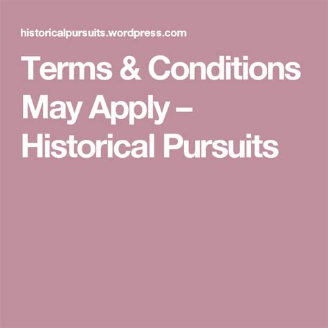 Terms And Conditions May Apply How To Apply Terms And Conditions Terms