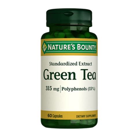 Natures Bounty Green Tea 315 Mg Food Supplement 60 Capsules