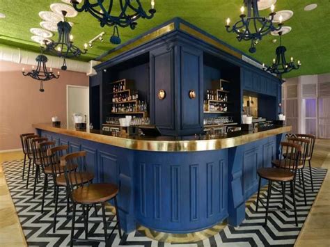 Blue Bar With That Floor Looks Great Home Grey Kitchen Designs Home