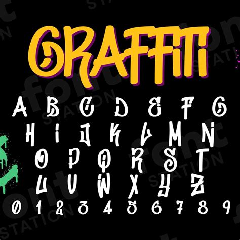Graffiti Font Instant Download