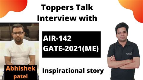 Toppers Talk Air Me Abhishek Patel Self Preparation Youtube