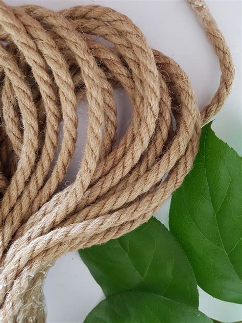 Jute Rope 8 Mm Twisted Natural Jute Rope For Crafts Etsy