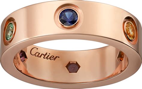 LOVE ring: LOVE ring, 18K pink gold, set with 1 rose sapphire | Cartier love ring, Love ring ...