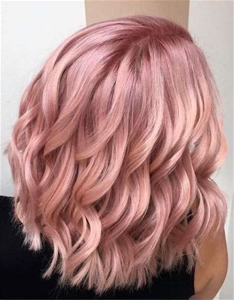 Pretty And Stunning Rose Gold Hair Color Hairstyles For Your Inspiration Women Fashion