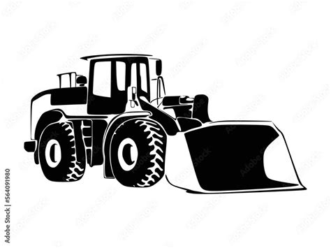 Loader Icon Heavy Equipment Silhouette Heavy Equipment Symbol