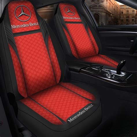 mercedes benz car seat cover set of 2 ver 1 red fit fit apparel
