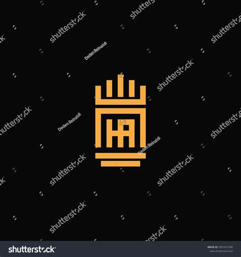 Ha Alphabet Design Letter Symbol Ha Stock Vector Royalty Free
