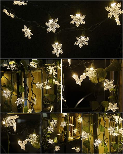 Buy Alitove Led Christmas Light Snowflake Fairy String Light 12ft 35