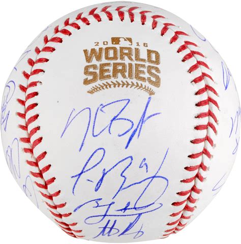 Chicago Cubs 2016 Mlb World Series Champions Autographed World Series