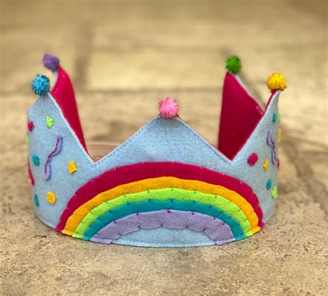 personalized felt birthday crown etsy