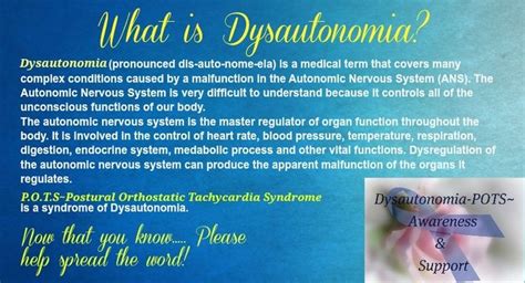 Dysautonomia Pots Awareness What Is Dysautonomia Pots