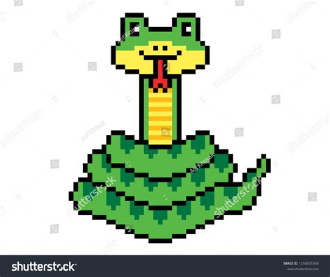 Snake Pixel Art Stock Vector Royalty Free Shutterstock