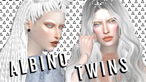 The Sims 4 Create A Sim Albino Twins Cc List ↓ Youtube