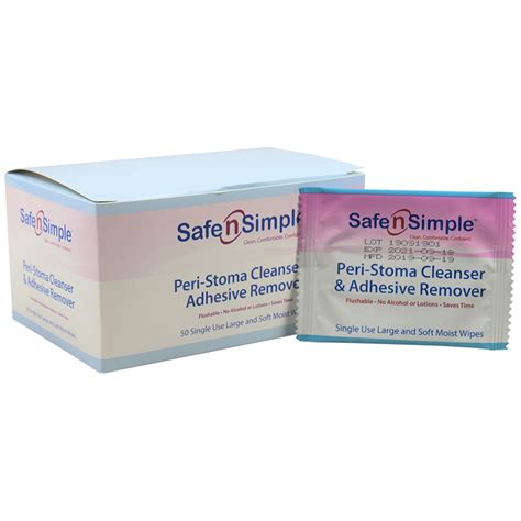 Buy Safe N Simple No Sting Peri Stoma Cleanser And Adhesive Remover Wipe