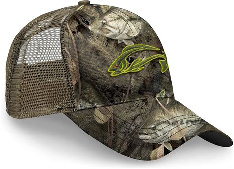 Fishouflage Bass Fishing Hat Cool Breeze Camo Mesh Back At Amazon Men