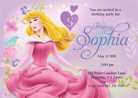 Sleeping Beauty Birthday Party Invitation Ideas Bagvania Free
