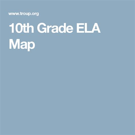 10th Grade Ela Map With Images 10th Grade Ela