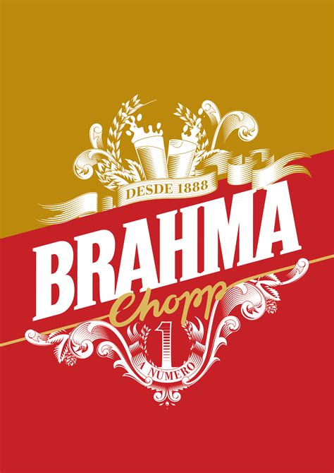 Brahma Beer Illustration And Lettering For Label On Behance