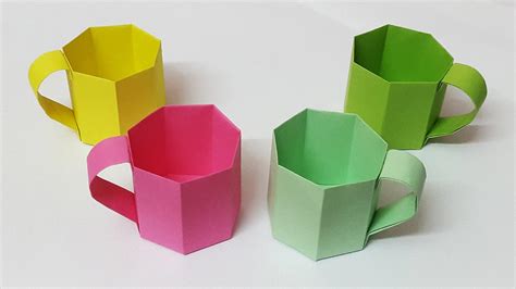Diy Mini Paper Cup Easy Origami Paper Cup Paper Crafts For School