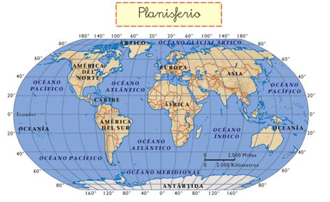 A continuación encontrarás el mapa político del mundo que estás buscando. Educativas Neruda : PLANISFERIO. PARALELOS Y MERIDIANOS. 3