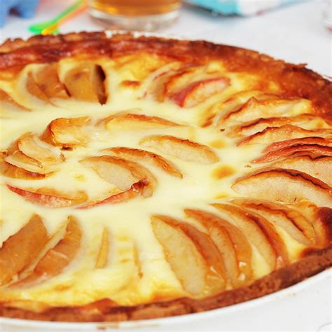 tarte aux pommes à la crème fraîche cuisine az