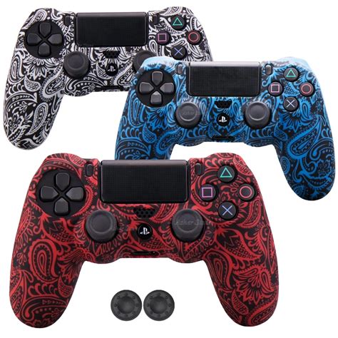 Ps4 Controller Silicone Case Waterproof Printing Flowers Skin