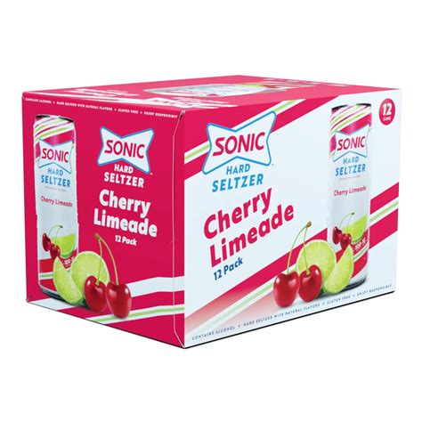 Sonic Cherry Limeade Hard Seltzer 12 Oz Cans Shop Malt Beverages