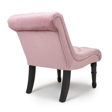 Riviera Brushed Velvet Blush Pink Accent Chair Furniture123