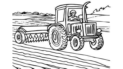 Dibujo De Tractor Para Colorear Y Pintar