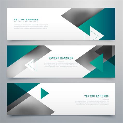 Business Style Geometric Banners Set Download Free Vector Art Stock