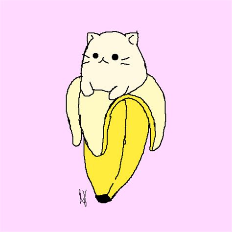 Pixilart Banana Cat By Tiny Hooman