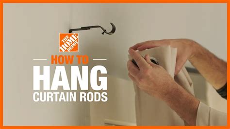 How To Hang Curtain Rods The Home Depot Youtube