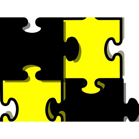 Puzzle Pieces Connected X4 SVG Vector, Puzzle Pieces Connected X4 Clip art - SVG Clipart