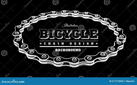 Bicycle Chain In The Form Of A Circle 3d Design Stock Vector