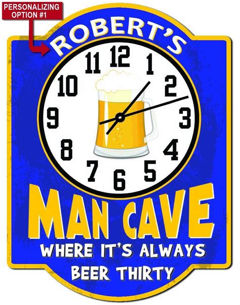 Man Cave Clock Personalized Custom Garage Clocks Garage Etsy Garage