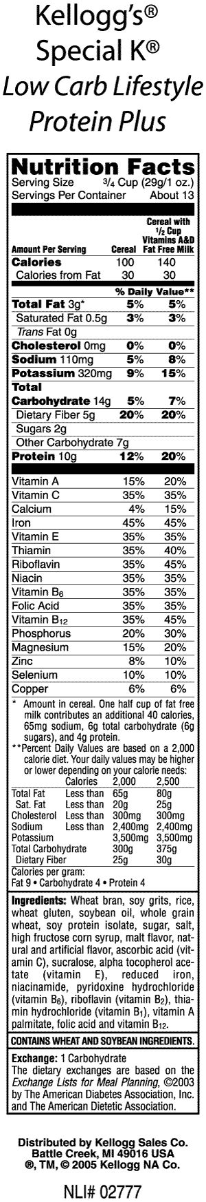 Special K Protein Cereal Nutrition Information Besto Blog