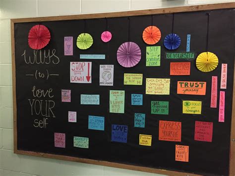 Ways To Love Yourself Bulletin Board Residential Life Trust Love Res Life Logs Bulletin