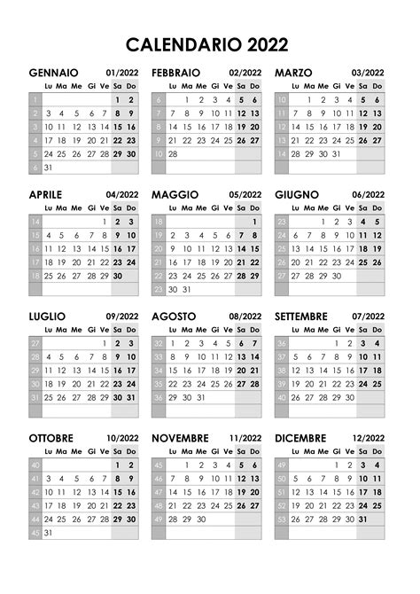 Calendario Editabile 2022 Calendario Lunare