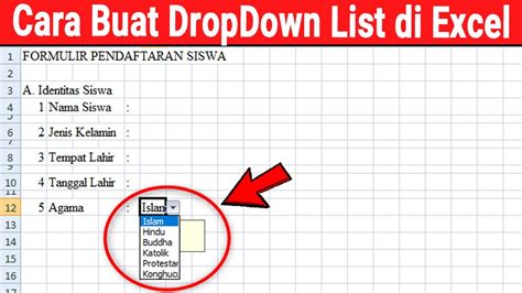 Cara Membuat Drop Down List Di Excel Cara Membuat Dropdown List Di Vrogue