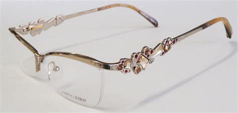 New Authentic Judith Leiber Gold Red Rhinestones Titanium Eyeglass Frame 1615 Ebay