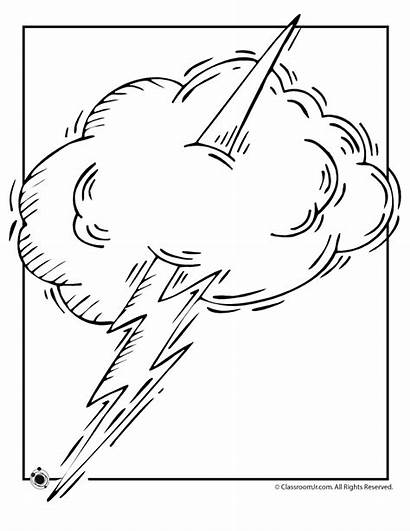 Coloring Pages Tornado Weather Preschool Thunder Cloud