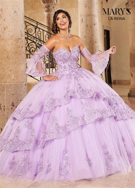 Tiered Sweetheart Quinceanera Dress By Mary S Bridal Mq2118 26w Lilac In 2021 Quinceanera
