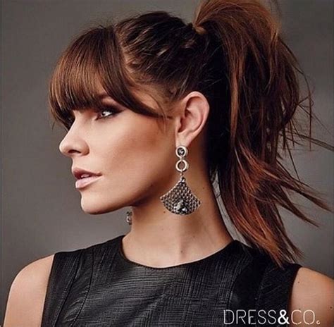 20 Great Ponytail With Bangs Hairstyle Inspiration Ideas